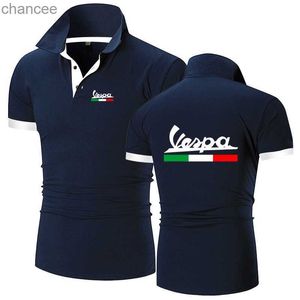 Vespa 2023 nuevos hombres nuevo verano gran oferta Polo estampado manga corta Casual algodón camisetas de negocios ropa HKD230825
