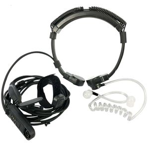 Reemplazo de auriculares con micrófono y Radio de garganta con vibración para auriculares Walkie Talkie UV-9R