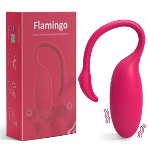 Flamingo APP Bluetooth Oeuf Vibrateur Sex Toy pour Femme Clitoris Stimulation Vagin Masseur Boule Vibrante Mouvement Magique 230904