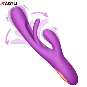 Vibromasseurs Rabbit Tapping G-Spot Vibromasseur pour femmes Stimulateur de clitoris Puissant 21 Modes Sex Toy Femme Gode Marchandises pour adultes 230718