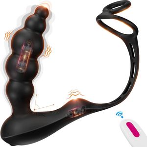 Vibrateurs sans fil à distance Anal Butt Plug vibrateur Sex Toy pour hommes femmes Gay mâle Doub anneau masseur de prostate cul Buttplug adultes 231124