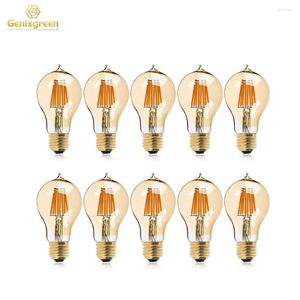 Victoria Vintage LED Bombilla 8W 2200K Gold Tint Globe Filamento Bombillas E26 E27 Base Ámbar Vidrio Retro Lámparas decorativas