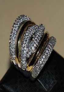 Victoria Wieck Full Tiny Stones Women039s Joyería de moda 14kt oro blanco lleno de circonio Anillos de compromiso de boda gi9679169