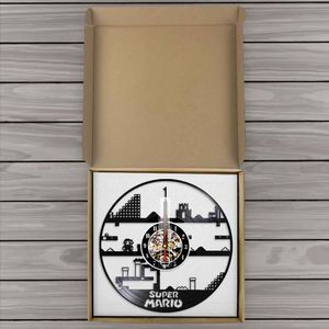 Vidéo Classic Retro Retro Game Wall Clock Vintage Vinyl Record 3D Wall Watches Time Horloges Créative Idea Gift Gift For Handmade pour Lover de jeu