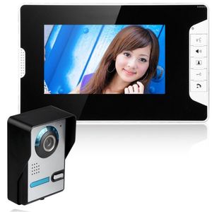Video Door Phones 7 Inch Phone Doorbell Intercom Kit Wired System Color Monitor And IR HD Camera