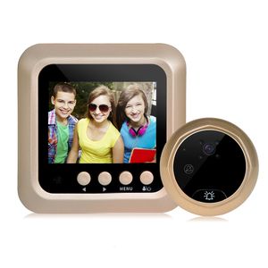 Téléphones de porte vidéo Smart IR Vision nocturne Caméra de sécurité Détection de mouvement Cat Eye Sonnette Haute Définition ScreenDoor Viewer Judas 230830