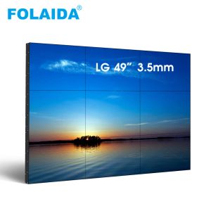 Vidéo LG TV Pannel 49 pouces 3,5 mm a fait une lunette à la lunette LCD Mur vidéo à grande taille Supermarché affligeurs LCD Monitor TV Wall Car