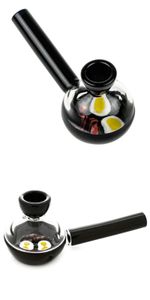 Sartén para hornear vintage TUBO DE MANO DE VIDRIO Hookah Bong Pipa para fumar agua Dab Rigs puede poner el logotipo del cliente POR dhl ups cne