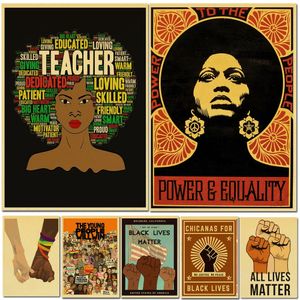 Affiche en étain Vintage Black Lives Matter, peinture artistique classique du féminisme, signe en étain imprimé, autocollant mural pour la décoration de la maison, plaque en étain personnalisée, taille 30x20cm