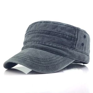 Vintage décontracté lavé coton chapeau haut de forme réglable militaire papa casquettes hommes femmes conception Unique Cadet armée casquette HCS279