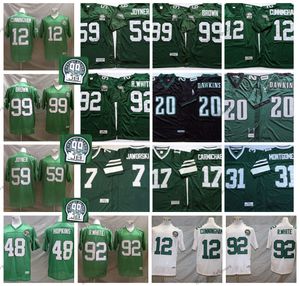 Maillots de football Randall Cunningham Vintage 1992 Seth Joyner 92 Reggie White 99 Jerome Brown 20 Brian Dawkins Wes Hopkins Ron Jaworski Carmichael Montgomery Jersey