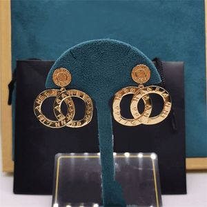 Boucles d'oreilles de créateurs vintage balancent strass bijoux femme plaqué or cerceau boucle d'oreille lettre mode perle luxe coeur boucles d'oreilles accessoires zh169 E4