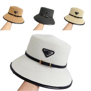 Chapeau de créateur vintage femmes plage paille tissage casquette de luxe cadeau de la Saint-Valentin casquette populaire respirant à large bord chapeau pour hommes lettres triangle inversé hg144