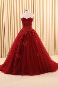 Vestidos de boda del vestido de bola rojo oscuro gótico de la vendimia con el corsé largo del amor del color Vestidos de novia coloridos no blancos Real Robe De Mariee