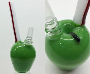 Vintage Green Apple Glass BONG Hookah Pipas para fumar Quemador de aceite con tazón o Banger puede poner el INSIGNIA del cliente por DHL UPS CNE