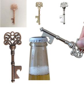 Vintage Keychain Opender Ancient Copper Key Key Bott Bottle Bottle Creative Wedding Gift Party Bar Tool Metal Key Chain Opender 4 Colors9610757