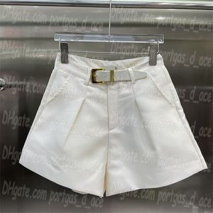 Pantalones cortos blancos para mujer, pantalones cortos sexis, minipantalones cortos, diseño de cinturón, pantalones cortos de diseñador de lujo