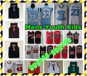 Vintage Mens Youth Kids Classic Mesh 1 Derrick Rose CHICAGOan Basketball Jersey Auténtico cosido 23 North Carolina Michael Retro Jerseys