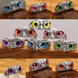 Vintage Punk Personnalité Hibou Anneau Pour Femmes Et Hommes Redimensionnable Simple Animal Bijoux Anneaux De Mode Bijoux Anneaux Cadeau