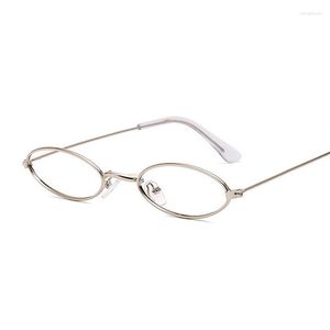 Vintage Round Glasses Frame Women Metal Small Oval Shape Eyewear Clear Optical Eyeglasses Transparent Lens Spectacle Gafas Fashion Sunglasse