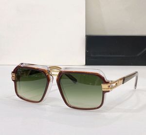 Vintage carré 6004 lunettes de soleil pour hommes Olive cristal vert clair dégradé Hip hop lunettes nuances soleil UV400 lunettes
