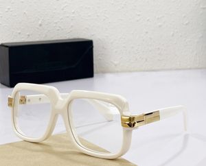 607 ivoire blanc/or pleine jante optique cadre lunettes cadre Vintage carré lunettes pour hommes mode Hip hop lunettes avec boîte