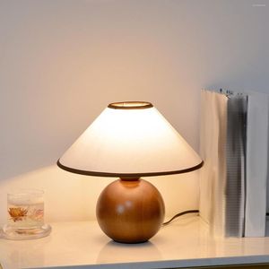 Lámpara LED de escritorio de madera de estilo Vintage, lámparas de noche, luz nocturna para iluminación de granja, librería para habitación de niños, decoración de comedor