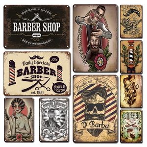 Vintage Styles Barber Tools Shop Metal Paintings Poster Cartel de chapa Retro Man Cave Home Decor Plates Custom Classic BarberShop Zoon Decoración Accesorios