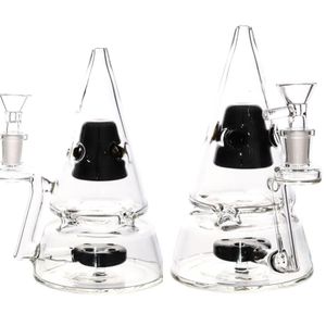 Vintage Swiss Perc Cone Glass Bong Water Smoking pipe hookah Oil Dab Rigs 8.5INCH Vidrio original hecho en fábrica puede poner el logotipo del cliente por UPS DHL CNE