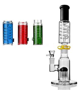 Vintage Gros Freezable Glycerin Coil Verre Bong Conduite D'eau Construire Un Fumer Bubbler Heady Oil Dab Rigs Birdcage Percolator narguilé chicha Par DHL UPS