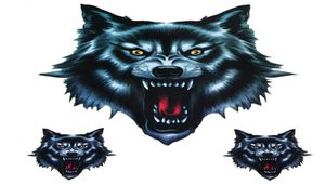 Vinyl Wolf Head Decals Skull Head Feu Flame Flamme Sticker Selfadhesive Fundadhesive pour Motorcycle Car Stickers Casque Casque Decor7651773