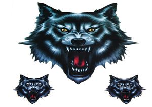 Vinyl Wolf Head Decals Skull Head Feu Flame Sticker Selfadhesive Fundadhesive pour Motorcycle Car Stickers Camion Casque Decor9564377