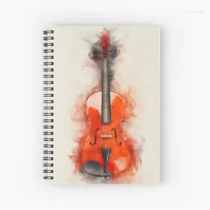 Violin Music Spiral Notebook120 Pages Mémo Note Books for Kids Birthday Gift School Teacher Office Supplies Student Journal