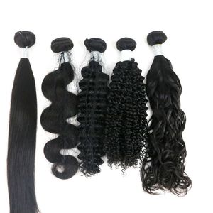 Fess de cheveux brésiliens vierges tissages de cheveux humains 8-34 pouces non transformés indiens malaisiens péruviens pur remy extensions de cheveux humains