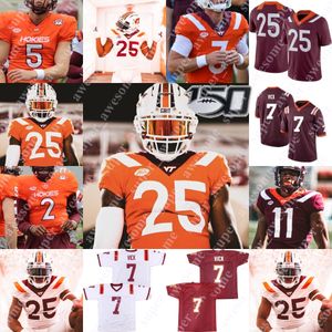 Virginia Tech Hokies Camiseta de fútbol Grant Wells Ali Jennings Nasir Peoples Michael Vick Tyrod Taylor Bruce Smith Kyron Drones Bhayshul Tuten Malachi Thomas