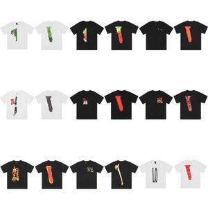 VL one camiseta camiseta de verano camisetas masculinas hip hop hop streetwear tending de manga corta camiseta grande en v letras en forma de manga corta camiseta de lujo para hombres diseñador