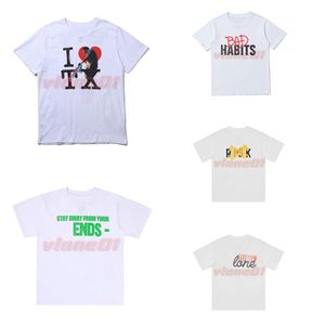 Camiseta para hombre Camiseta de diseñador Streetwear Hombres Mujeres Big V Hip Hop Camiseta de manga corta con estampado de letras Tamaño S-XL
