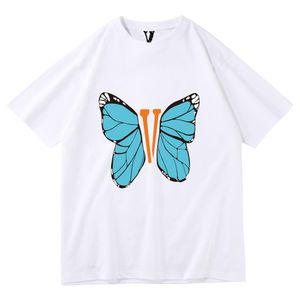 VLone New Brand Imprimé Chemises Men and Women Of Neck Casual T-Shirts Classic Fashion Trend For Street Street Hip-Hop Cotton Pullover