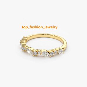 VLOVE – bague de mariage ovale, bijoux de luxe, 9k, 10k, 14k, 18k, grappe Marquise, empilable, bijoux en diamant