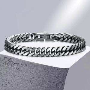 Vnox Bracelets de chaîne rétro cubaine