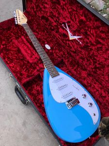 Guitarra eléctrica tipo lágrima VOX Mark III V MK3 3S, pastillas individuales de color azul claro, Hardware cromado, guitarra de China