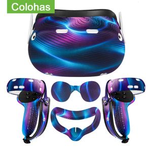 VR/AR Accessorise VR Protective Cover Set For Oculus Quest 2 VR Touch Controller Shell Case With Strap Handle Grip For Oculus Quest 2 Accessories 230809