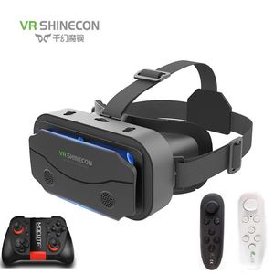 VRAR Accessorise SHINECON 3D Helmet VR Glasses 3D Glasses Virtual Reality Glasses VR Headset For Google cardboard 5-7' Mobile with original box 231020