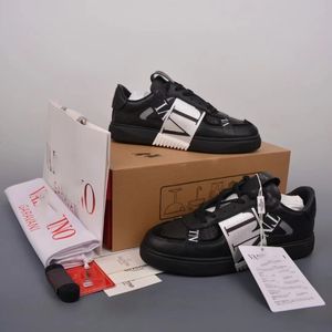 VT Shoe Zapatos de diseñador Zapatos casuales para hombre Plataforma de cuero genuino Cuñas Zapatillas de deporte Transpirable Cómodo zapato para caminar Zapatos Vltn tamaño 38-46 con caja