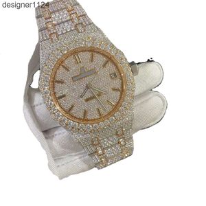 VVS Moissanite iced out watch in Cuban jewelry AP watch A104 with VVS Moissanite iced out bused down hip hop watch