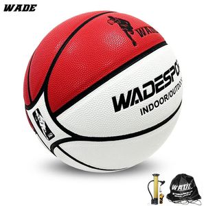 WADE Original mignon double couleur esprit PU ballon en cuir pour intérieur et extérieur adulte basket-ball taille 7 240103