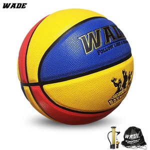 WADE Original PU cuir coloré 7 # ballon de basket-ball adulte pour enfants conception mignonne pour l'école intérieure extérieure avec des cadeaux gratuits 231220