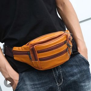 Sacs de taille en cuir Fanny Pack pour homme femmes ceinture pochette taille sac mâle ventre banane dames kangourou Bum hanche Murse mari téléphone sac à main travail 231006