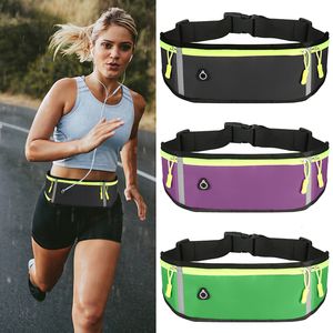 Bolsas de cintura Deporte Correr para mujeres Hombres Impermeable Cómodo Gimnasio Fanny Safty Cinta reflectante Ciclismo Caja del teléfono Cinturón 221208