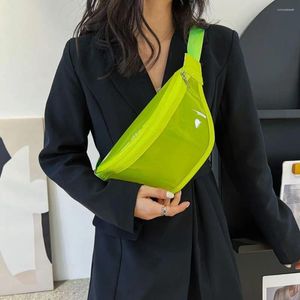 Sacs de taille imperméables sac transparent portable style chinois fermeture éclair PVC poitrine épaule banane pack sport